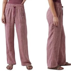 Athleta Cabo Linen Pant Tawny Rose